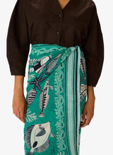 Scarf Inoui Editions Scarf 100 Neptune Turquoise O/S Apoella