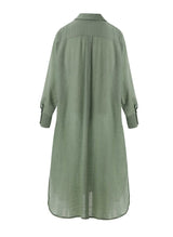 Shirtdress APLA Omega Crinkled Shirtdress Green O/S / Green Apoella