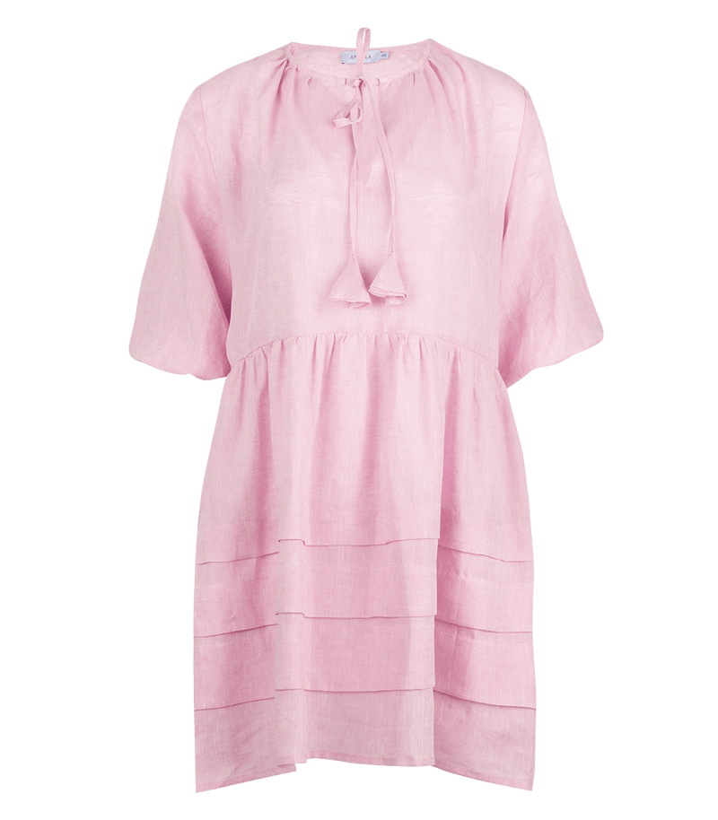 Shirtdress Apoella Cara Linen Mini Dress Pink / O/S Apoella