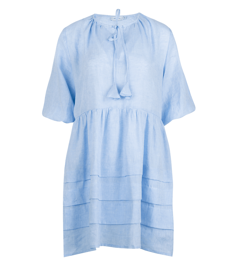 Shirtdress Apoella Cara Linen Mini Dress Sky / O/S Apoella