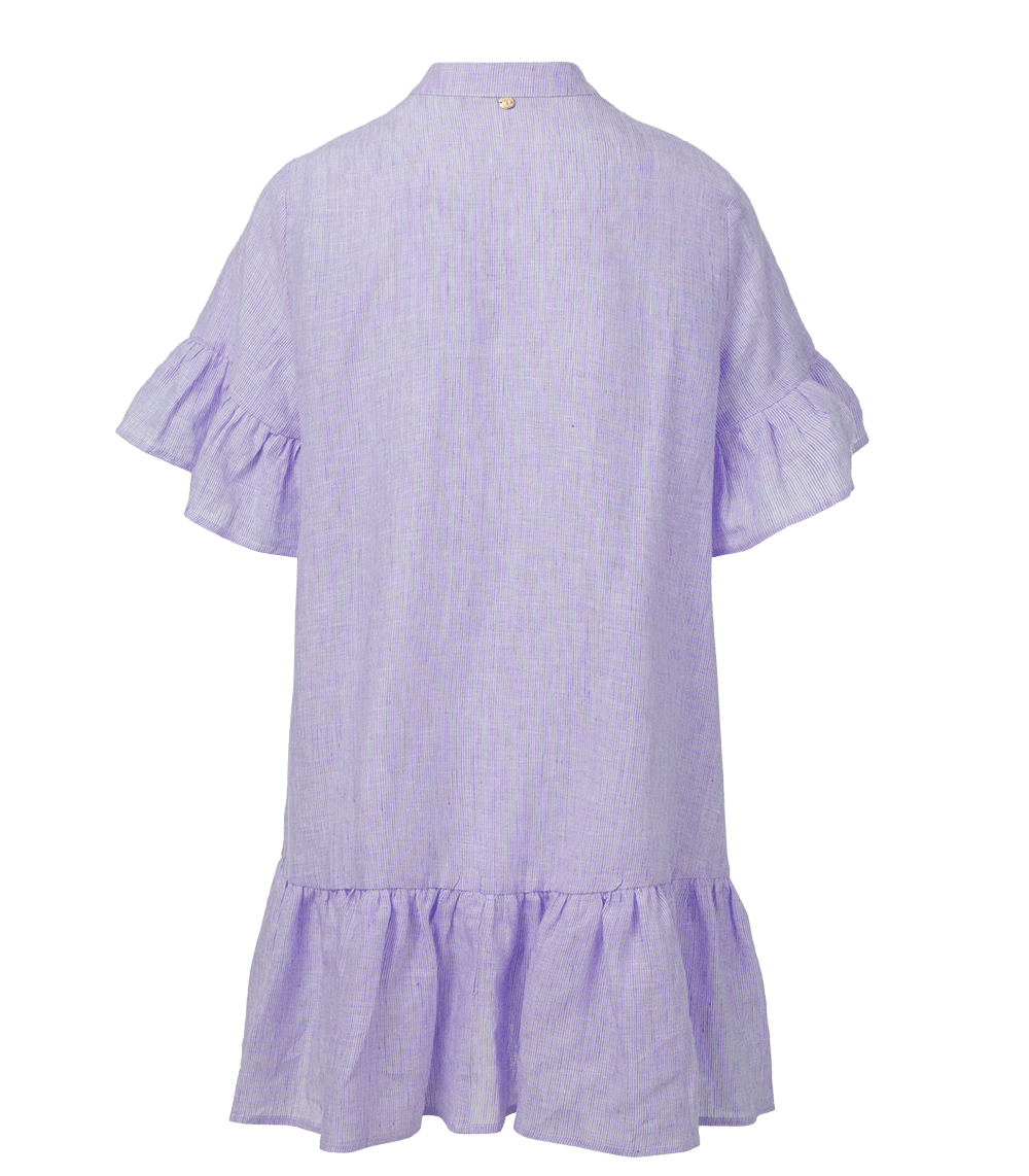 Chara Ruffle Shirtdress Lilac