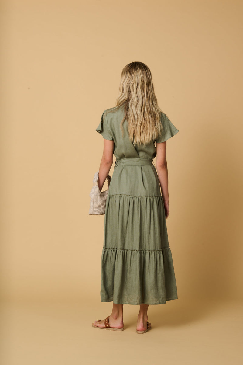 Shirtdress Apoella Milla Long Ruffle Shirtdress Apoella