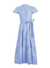Shirtdress APOELLA Milla Long Ruffle Shirtdress Sky Apoella