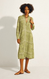 Shirtdress Lenny Niemeyer Back Pleat Long Chemisier Shirtdress Labyrinth Apoella