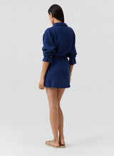 Shirtdress Melissa Odabash Sara Tie Front Short Shirtdress Marine Apoella