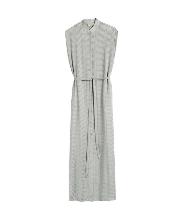 Shirtdress Zeus n Dione Regatta Long Textured Silk Shirtdress Silver 38 / Silver Apoella