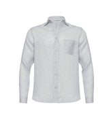 Shirts - Zeus Linen Shirt White Apoella