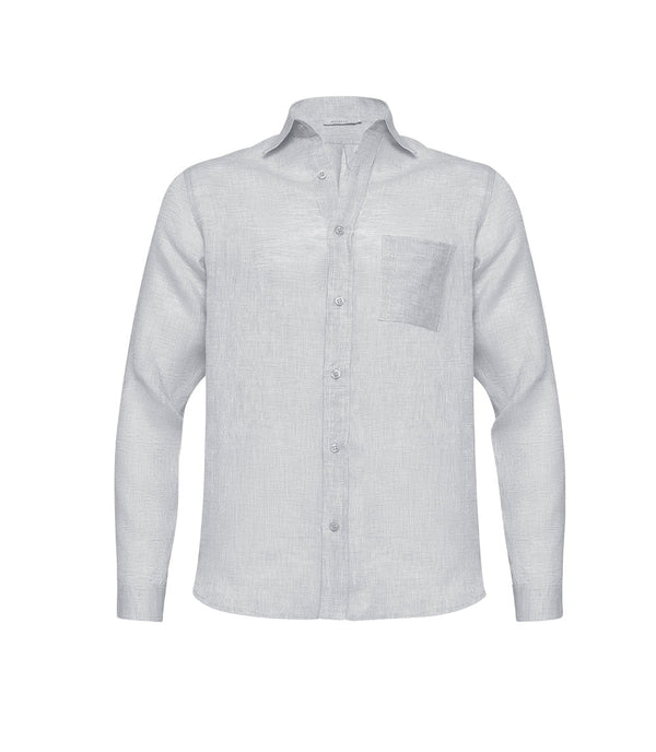 Shirts - Zeus Linen Shirt White Apoella