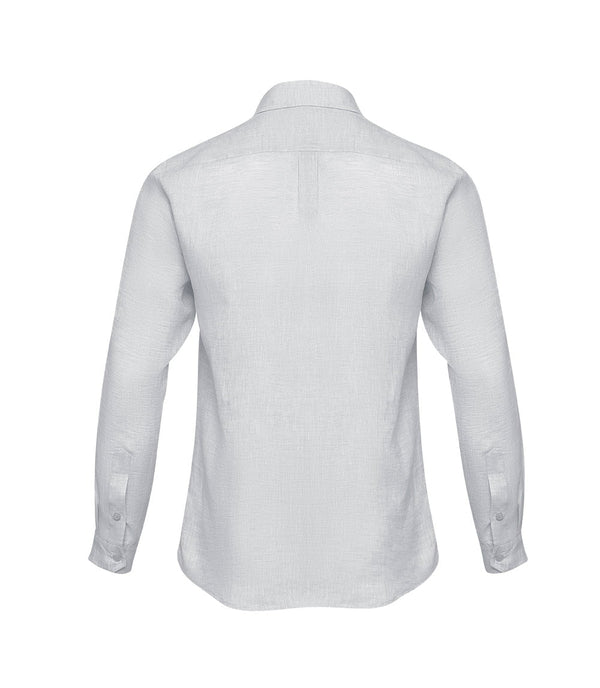 Shirts - Zeus Linen Shirt White Apoella