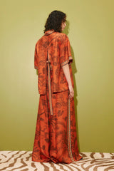 Shirts Alémais Monkey Dance Silk Shirt Rust Apoella