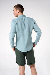 Shirts Apnée Linen Shirt Caribbean Blue Apoella