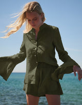 Shirts Apoella Virginia Frill Shirt Khaki Apoella