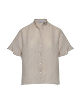 Shirts Apoella Virna Short Sleeve Shirt With Frills Beige Apoella