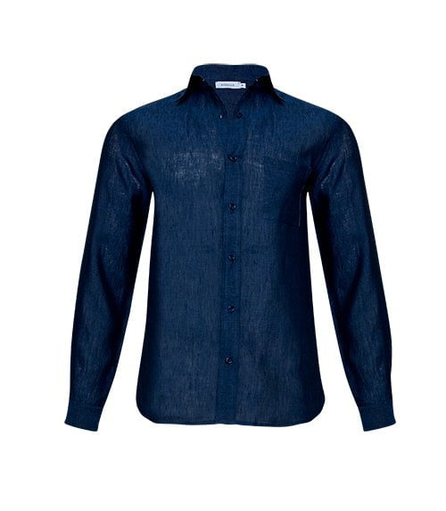 Shirts Apoella Zeus Linen Shirt Denim Apoella