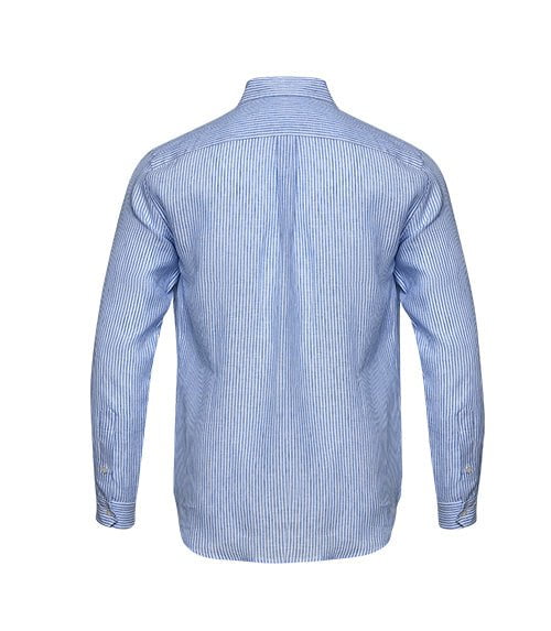 Shirts APOELLA Zeus Linen Shirt Striped White/Blue Apoella