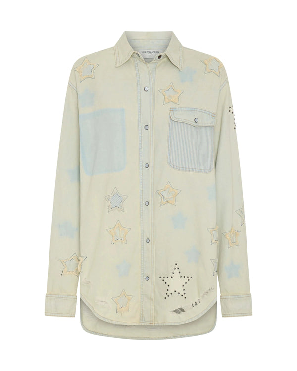 Shirts One Teaspoon Classic Everyday Chambray Denim Shirt Apoella