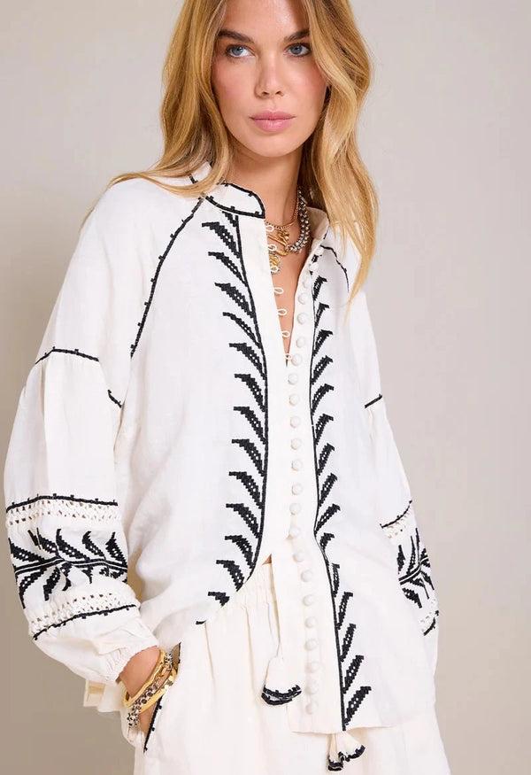 Shirts Scarlett Poppies Pallazzio Shirt Antique White Apoella