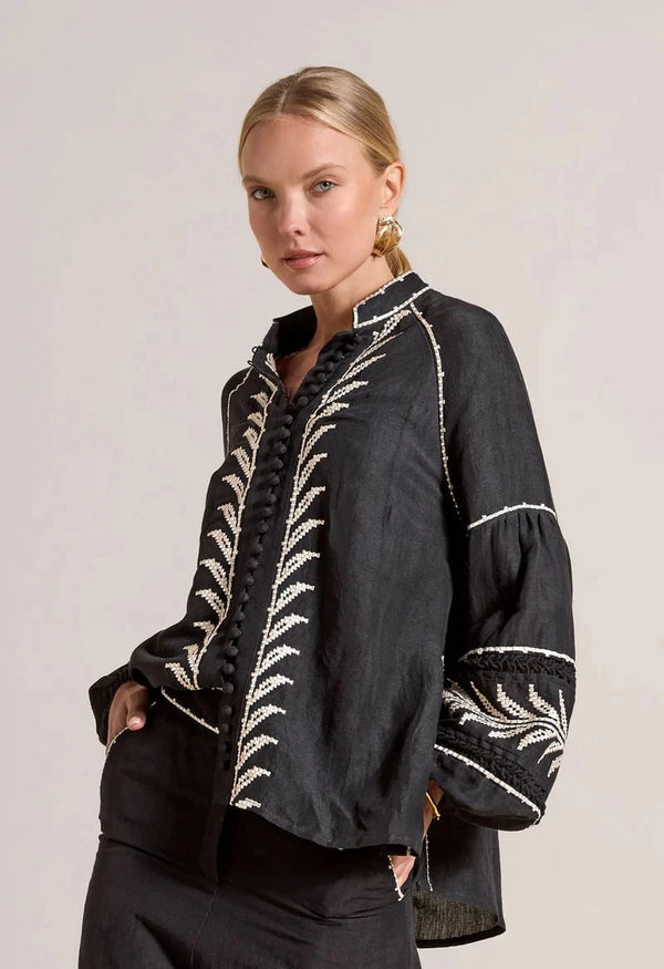 Shirts Scarlett Poppies Pallazzio Shirt Onyx Black Apoella