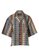 Shirts Stefania Frangista Gaia Crop Shirt Patchwork Apoella