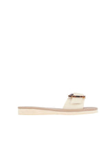 Shoes Ancient Greek Sandals Aglaia Buckle Slide Sandals Apoella