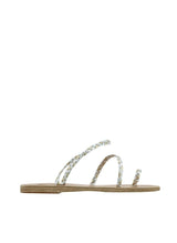 Shoes Ancient Greek Sandals Eleftheria Braided Sandals Silver Platinum Apoella