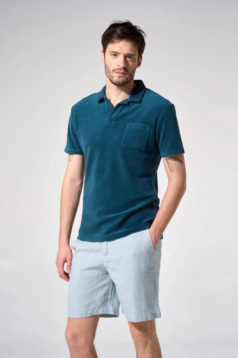 Shorts Apnée Linen Shorts Caribbean Blue Apoella