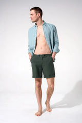 Shorts Apnée Linen Shorts Green Apoella