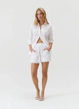 Shorts Melissa Odabash Indy Embroidered Shorts White Apoella