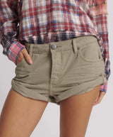 Shorts One Teaspoon Bandits Low Waist Denim Short Faded Khaki Apoella