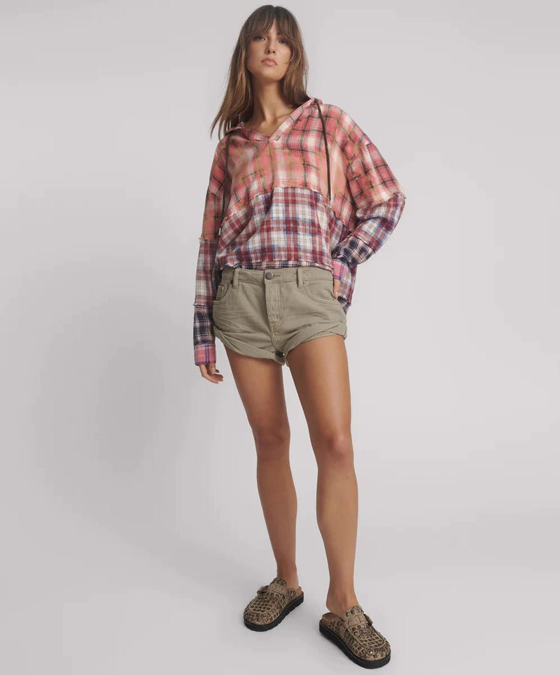 Shorts One Teaspoon Bandits Low Waist Denim Short Faded Khaki Apoella