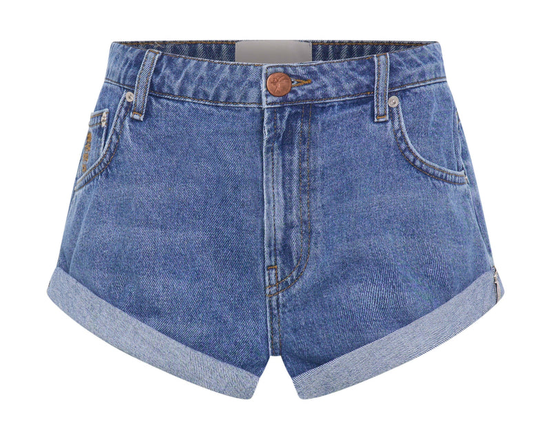 Shorts One Teaspoon Bandits Low Waist Denim Shorts Blue Estate Apoella