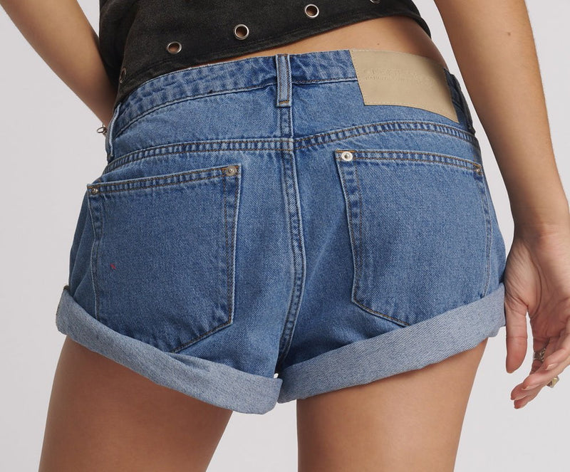 Shorts One Teaspoon Bandits Low Waist Denim Shorts Blue Estate Apoella