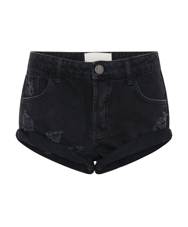 Shorts One Teaspoon Bandits Low Waist Denim Shorts Double Black Apoella