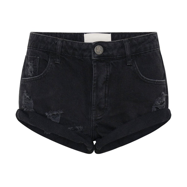 【Anyone more】Dabi Black Denim Rollup Shorts 0689691_1148.jpg
