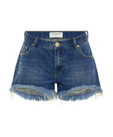 Shorts One Teaspoon Marlons Low Waist Denim Shorts Boyfriend Shredded Gold Apoella