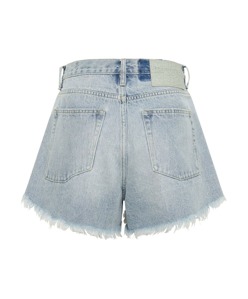 Shorts One Teaspoon Truckers Mid Waist Denim Shorts Fleetwood Denim Apoella