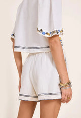 Shorts Scarlett Poppies Friend Shorts Vanilla Floral Embroidery Apoella