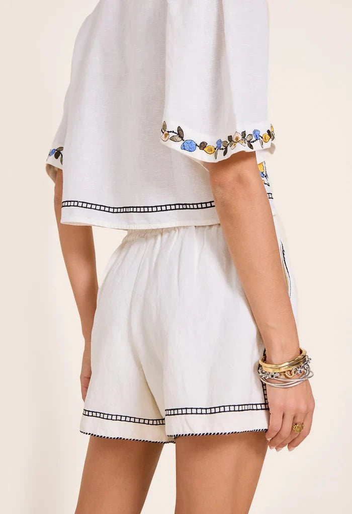 Shorts Scarlett Poppies Friend Shorts Vanilla Floral Embroidery Apoella