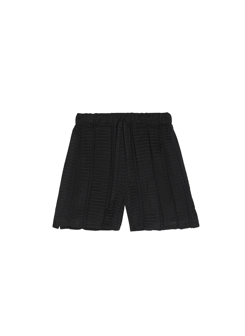 Shorts Zeus n Dione Paxi Textured Silk Shorts Black Apoella