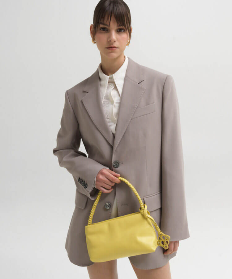 Shoulder Bags Callista Crafts Nephele Shoulder Bag Smooth Leather Lemon O/S / Yellow Apoella