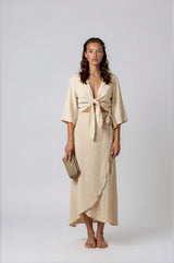 Skirts APLA Chi Crinkled Wrap Skirt Off White Apoella
