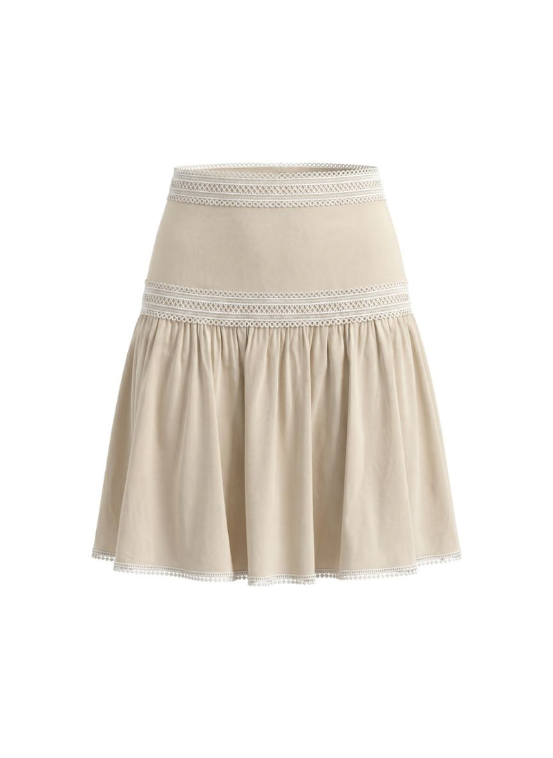 Ino Mini Skirt Beige – APOELLA