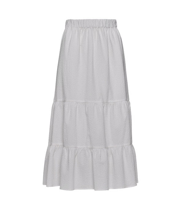 Skirts Apoella Irida Tiered Long Skirt White Apoella