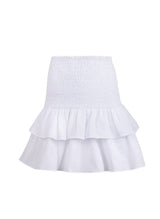 Skirts Apoella Nafsika Smocked Short Skirt White Apoella