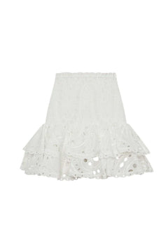 Skirts Charo Ruiz Nerissa Short Skirt White Sealace Apoella
