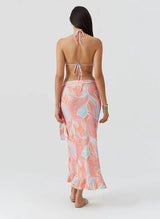 Skirts Melissa Odabash Danni Wrap Long Skirt Cosmic Apoella