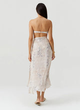 Skirts Melissa Odabash Danni Wrap Long Skirt Lizard Apoella