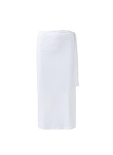 Skirts Melissa Odabash Ida Mid Length Tie Side Wrap Skirt White Apoella