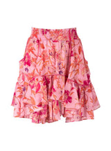 Skirts Misa Los Angeles Soma Mini Ruffled Skirt Fire Floral Mix Apoella