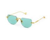 Sunglasses Eyepetizer Articolo Drive Gold/Turquoise Lenses O/S / Turquoise Apoella